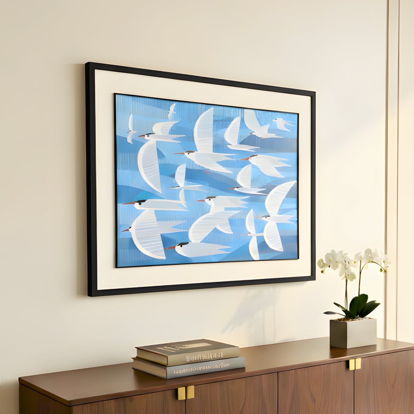 Passage – Birds inspired Leather Wall Art ~ 4 ft x 3 ft