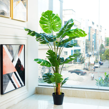 Frosty Monstera Haven - 5 Feet Tall Artificial Plant