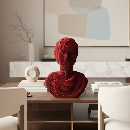 Marcello - Modern Abstract Male Bust Figurine