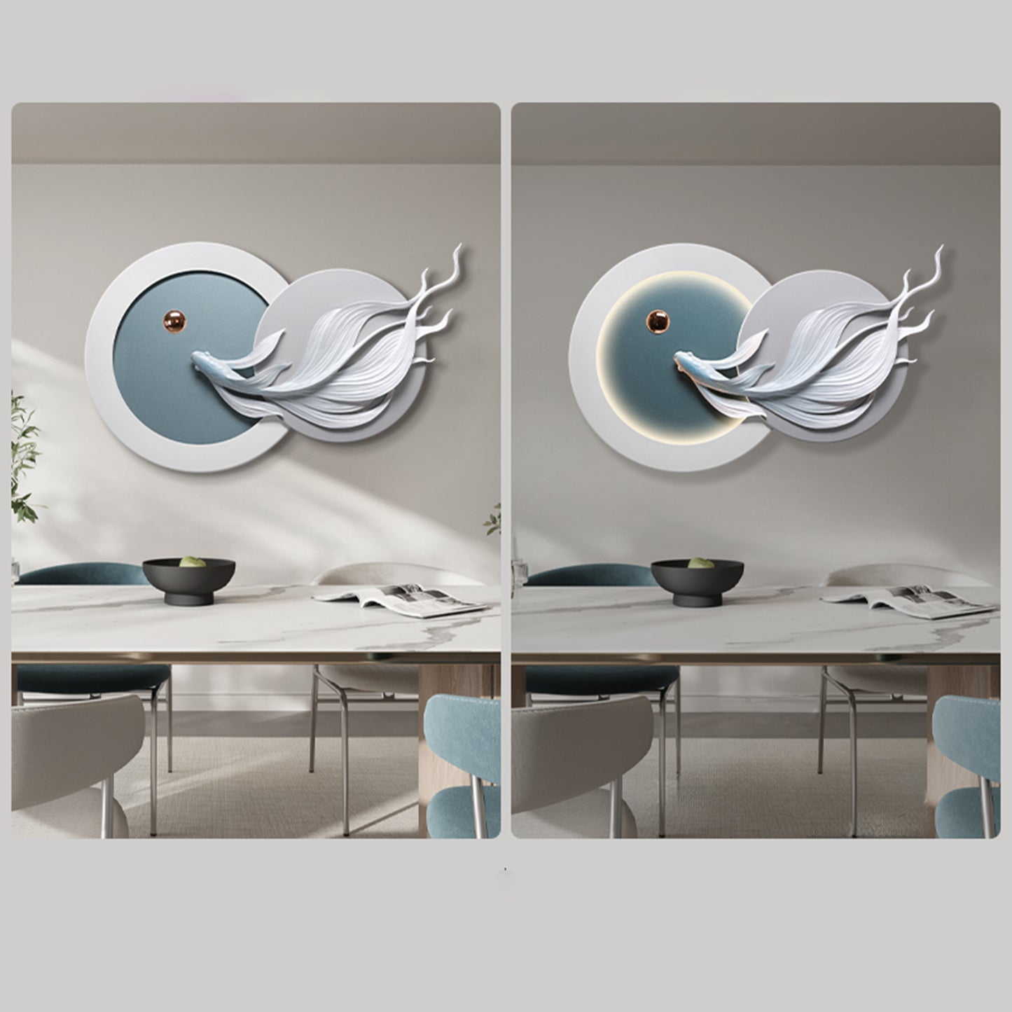 Flow - Fish-inspired Premium Wall Art  ~ 4.5 ft x 3 ft