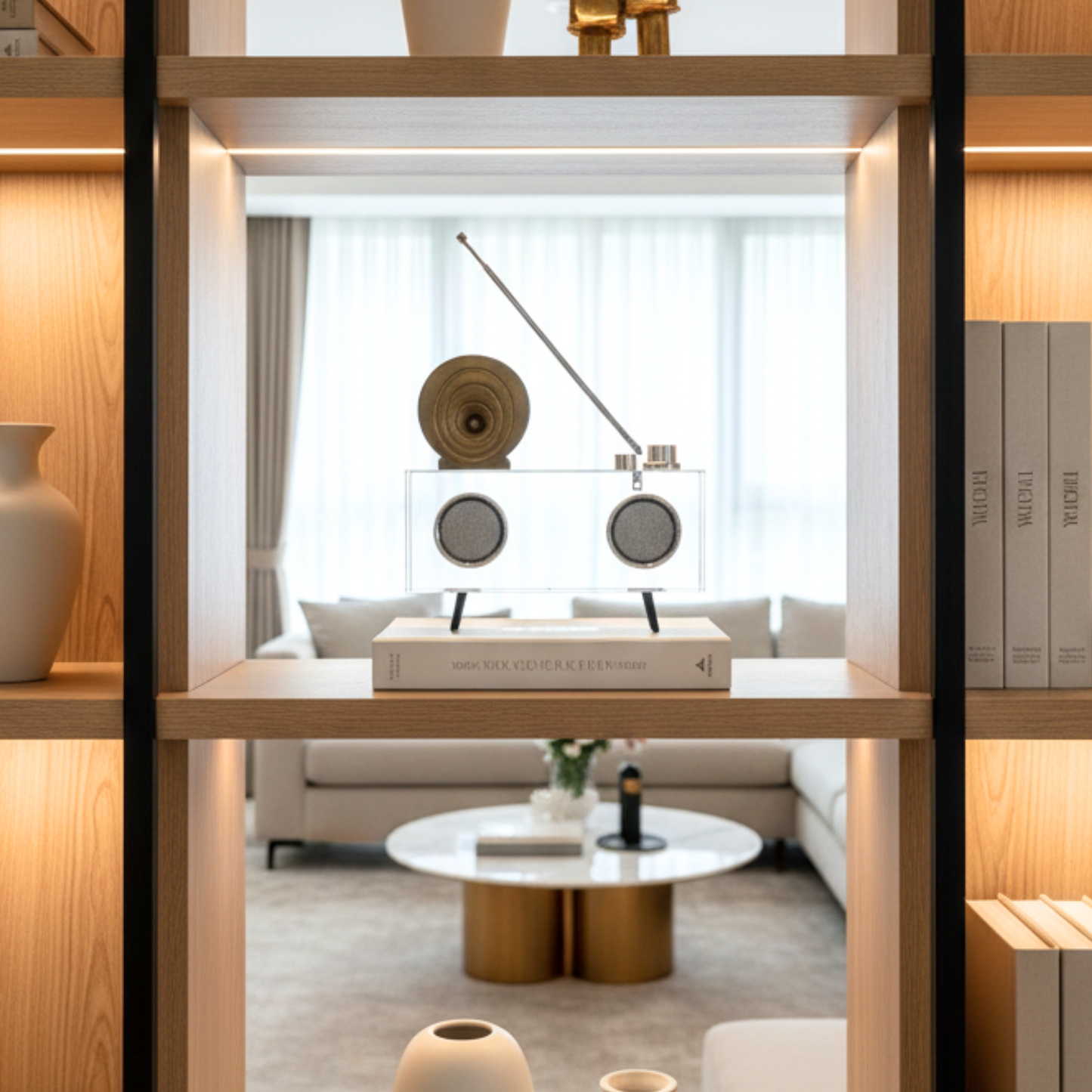 Rewind - Crystal & Metal Vintage Radio Showpiece - Style 2