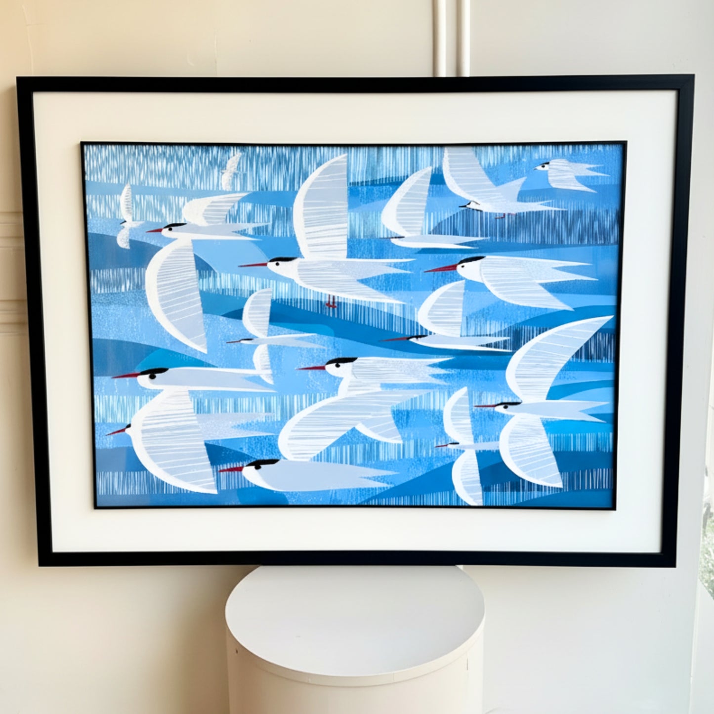 Passage – Birds inspired Leather Wall Art ~ 4 ft x 3 ft