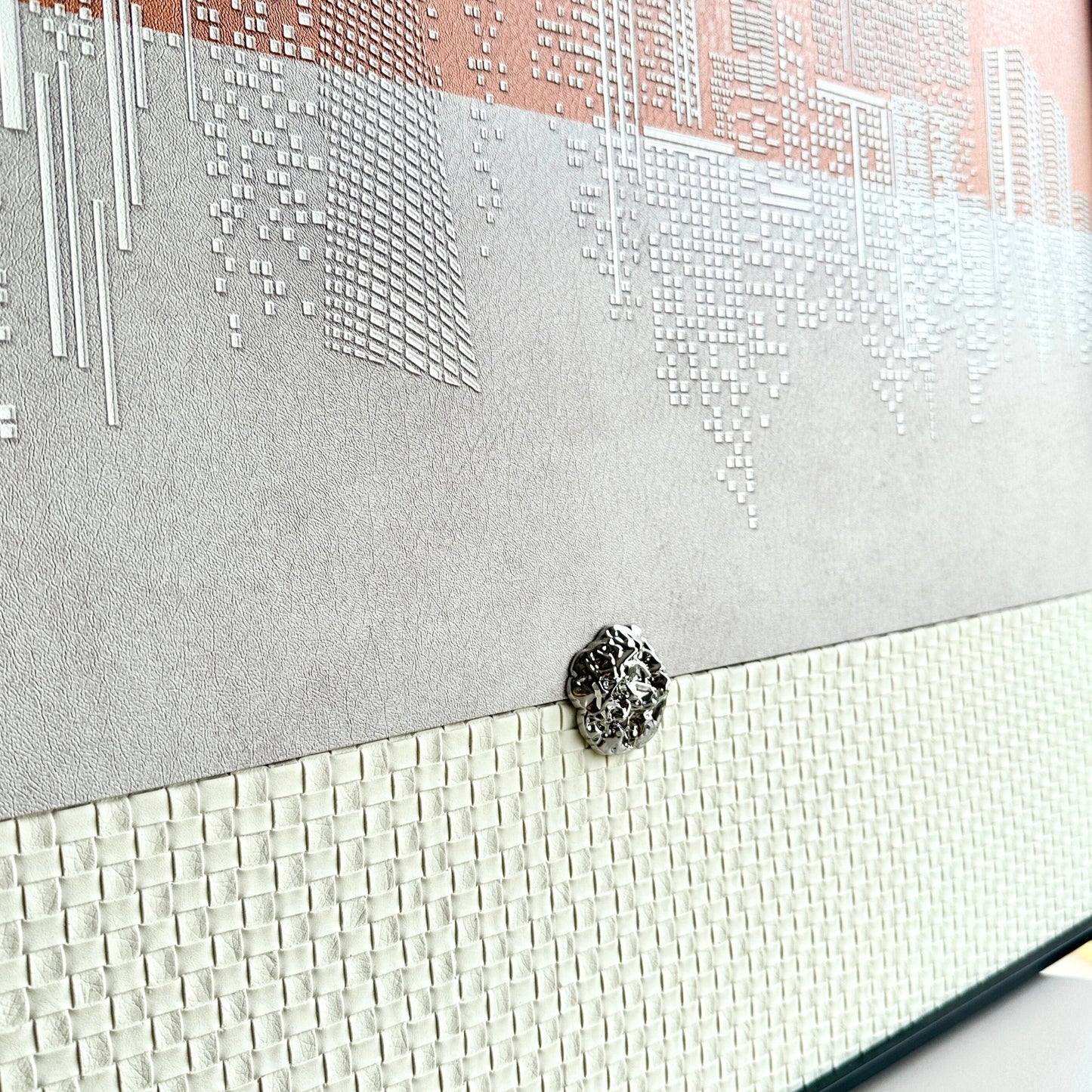 Skyline - New York Cityscape inspired Leather Wall Art ~ 3 ft x 3 ft