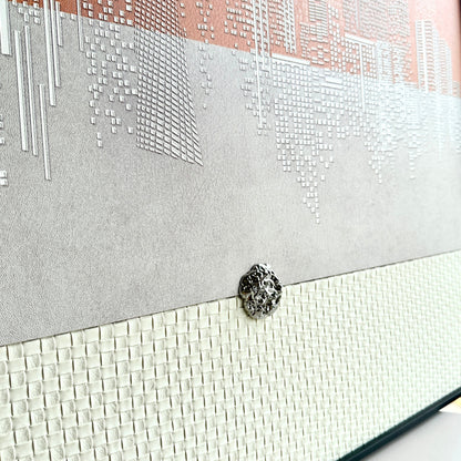 Skyline - New York Cityscape inspired Leather Wall Art ~ 3 ft x 3 ft