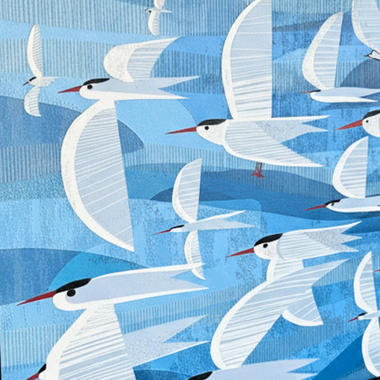 Passage – Birds inspired Leather Wall Art ~ 4 ft x 3 ft