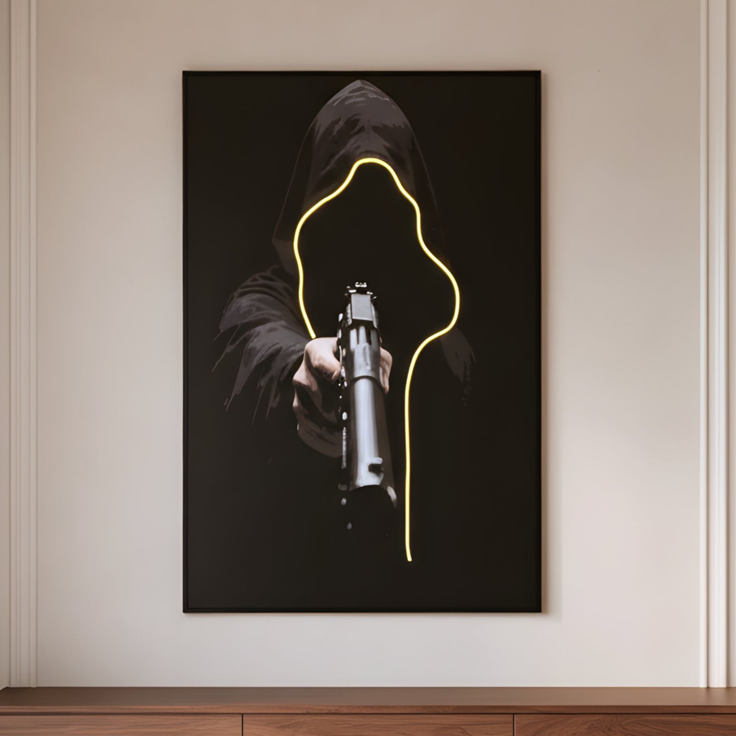 Outlaw - LED Canvas Wall Art ~ 3 ft x 4 ft