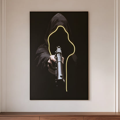 Outlaw - LED Canvas Wall Art ~ 3 ft x 4 ft