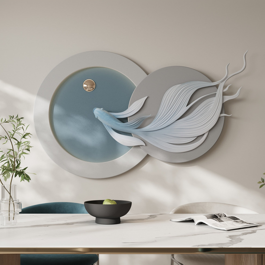 Flow by La Muse - Premium decorative wall art with abstract Fish design with LED light