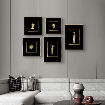 Premium Wall Art The Role Mosaic - Greek Figure Heads 3D Premium Wall Art