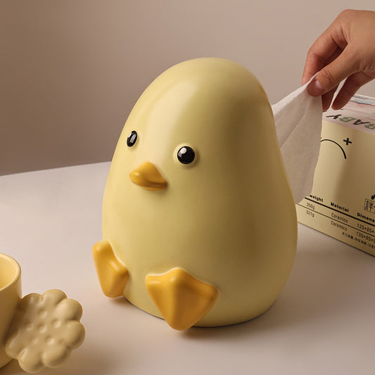 Tissue Box Mango Duck - Ceramic Tissue Box Holder