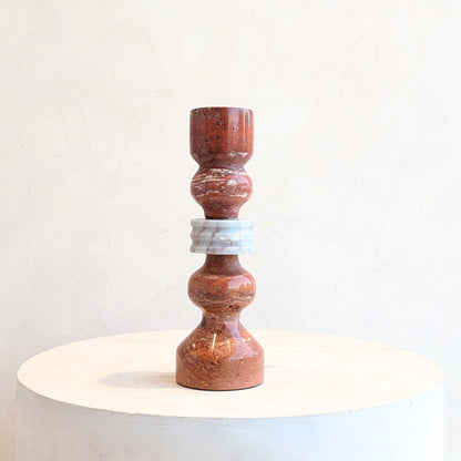 Rosso - Marble Candle Holder