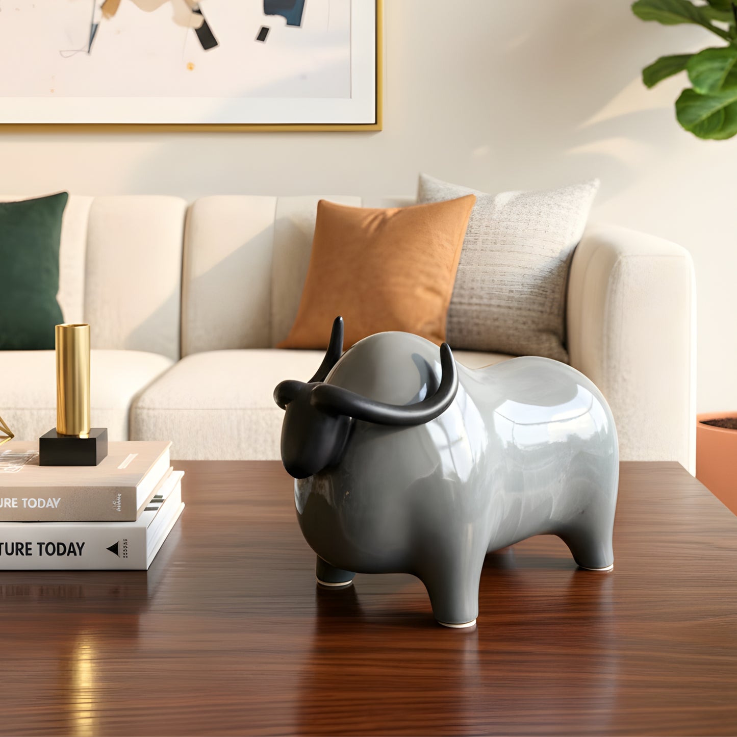 Tundra - Ceramic Yak Animal Showpiece