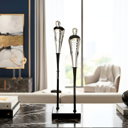 Parallel - Abstract Couple Figurine ~ 2 ft Tall