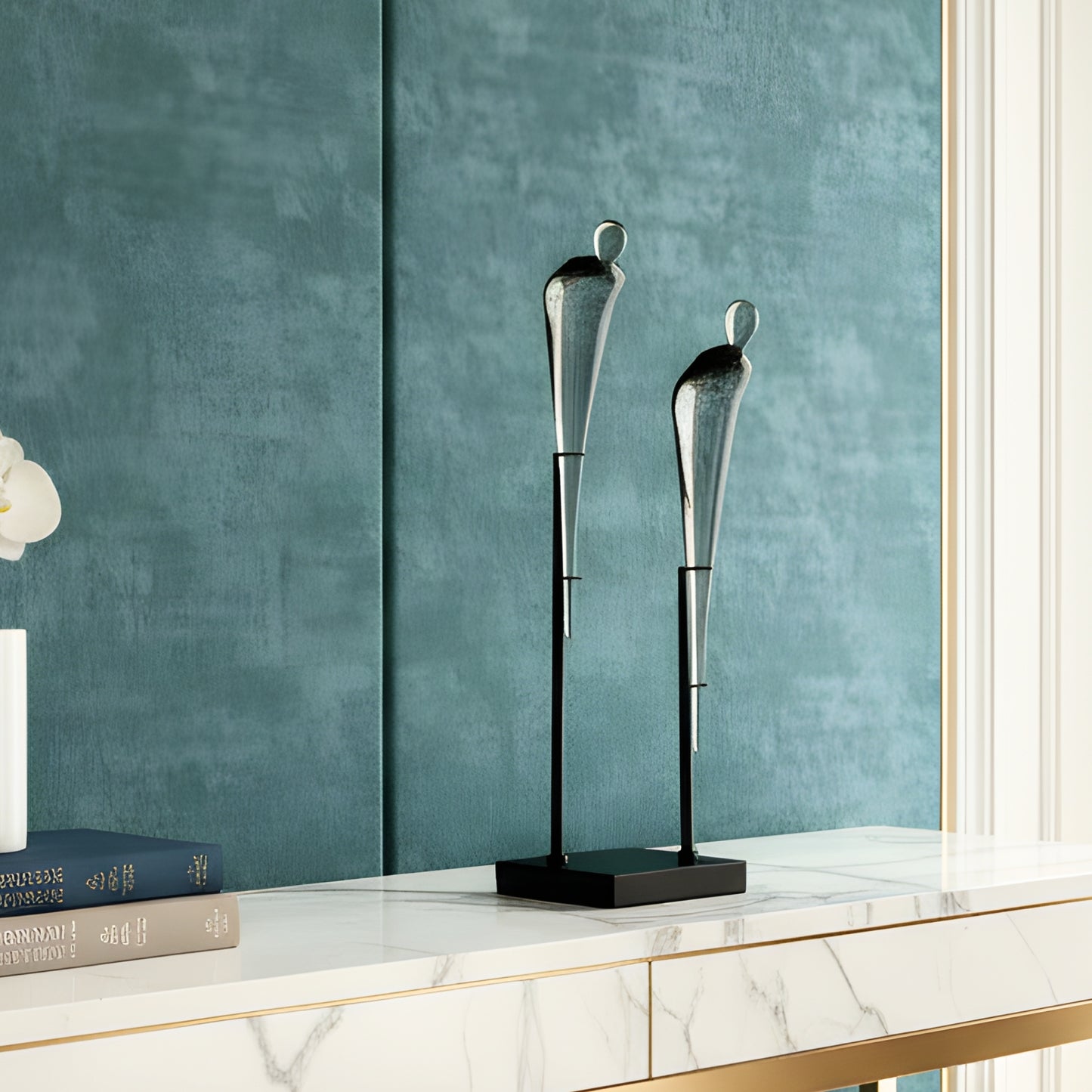 Parallel - Abstract Couple Figurine ~ 2 ft Tall