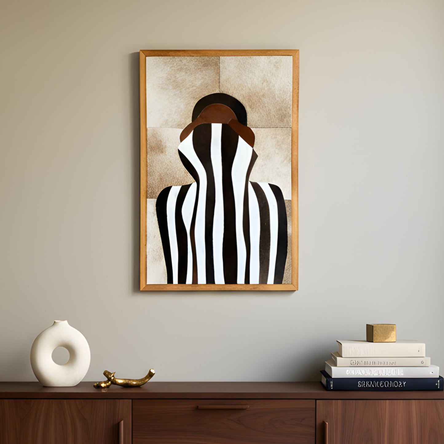Zuri - Bovine Leather Wall Art (Set of 2) ~ 3.5 ft x 2.5 ft