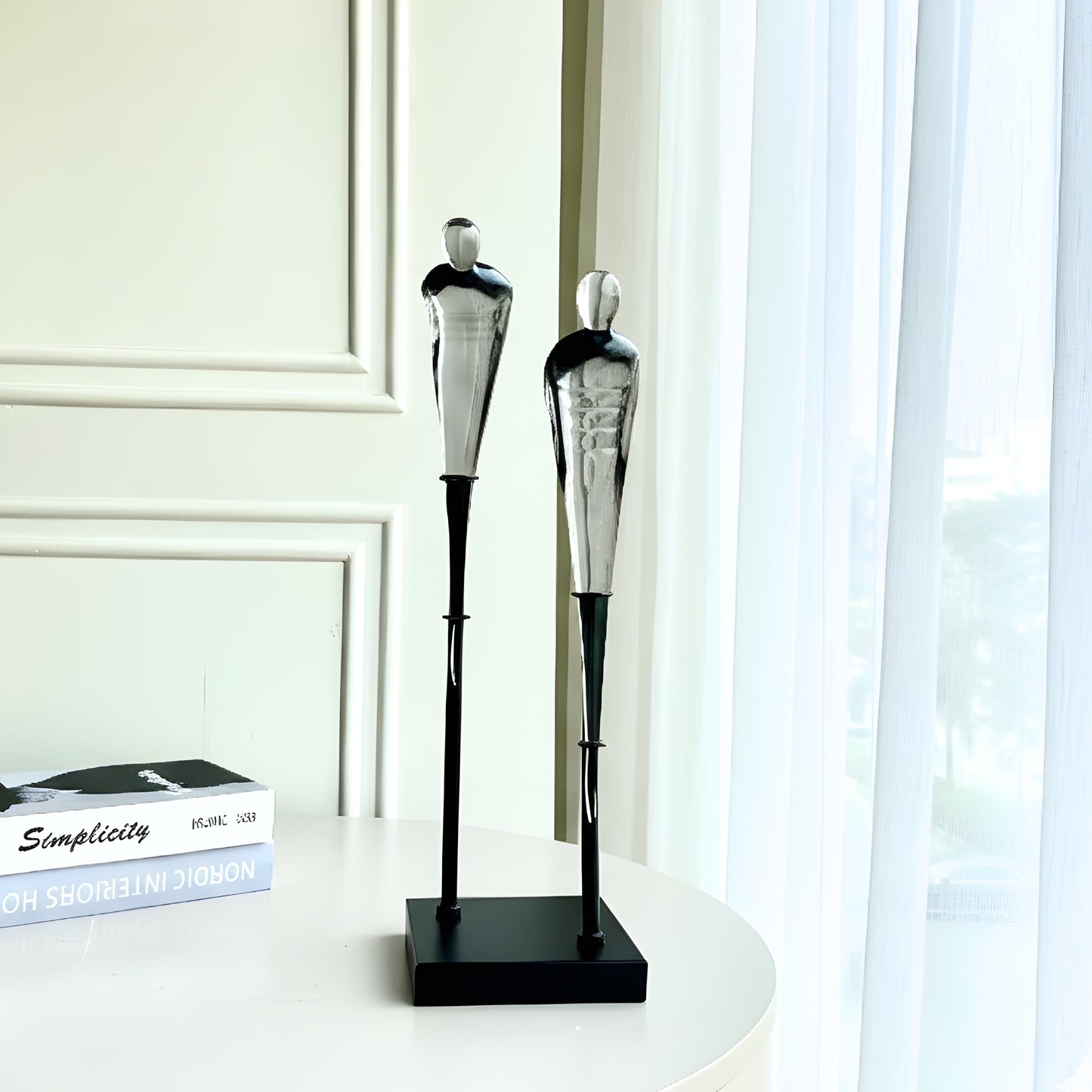 Parallel - Abstract Couple Figurine ~ 2 ft Tall