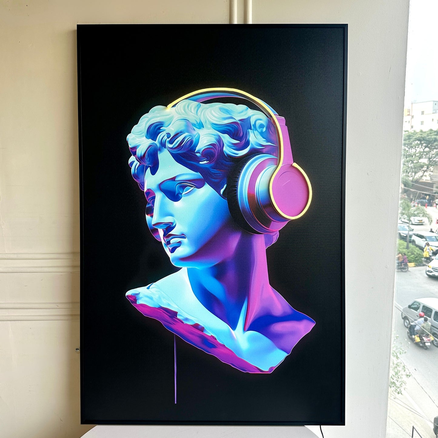 Rhythm - Music Themed David LED Wall Art ~ 3 ft x 4 ft