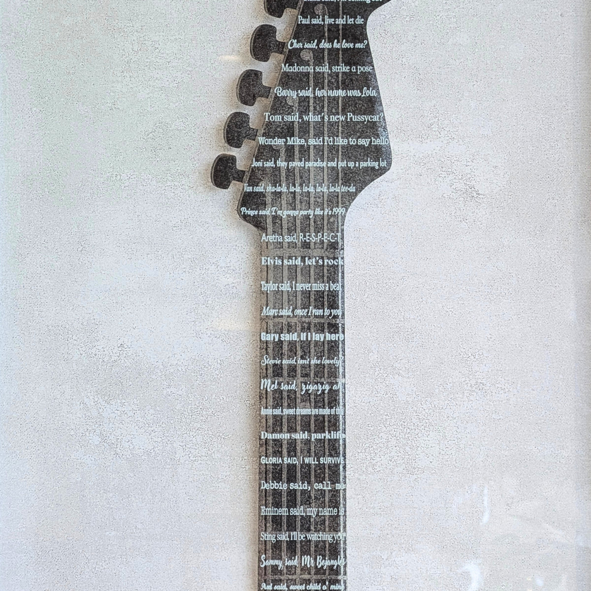 Chords - Guitar inspired Wall Art ~ 9 ft x 4 ft