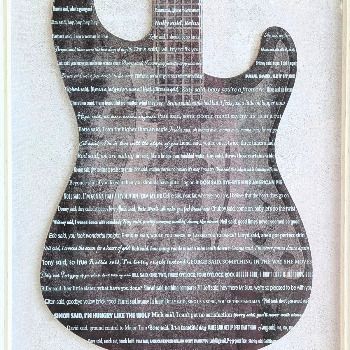 Chords - Guitar inspired Wall Art ~ 9 ft x 4 ft