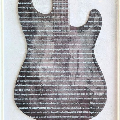 Chords - Guitar inspired Wall Art ~ 9 ft x 4 ft