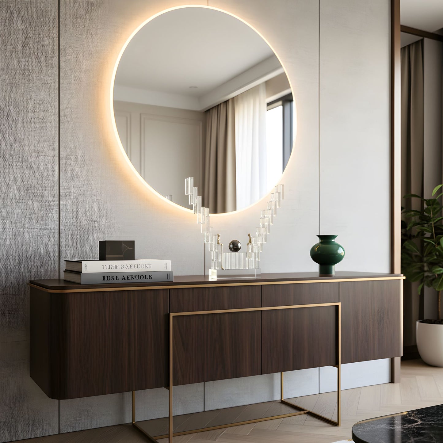 Levels - Crystal & Brass Showpiece