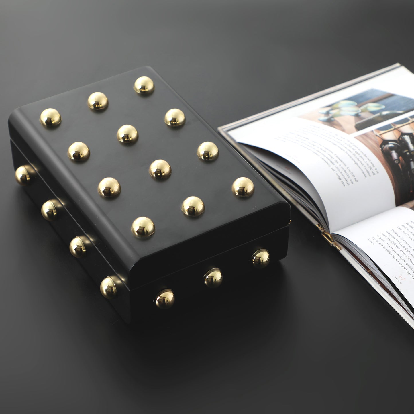 Storage Box Midas Touch Keepsakes: MDF & Zinc Alloy Jewellery & Decorative Storage Boxes - (Black)