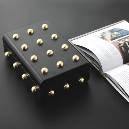 Storage Box Midas Touch Keepsakes: MDF & Zinc Alloy Jewellery & Decorative Storage Boxes - (Black)