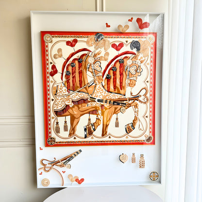 The Equestrian Love - Parisian Luxury Horse Wall Art ~ 4 ft x 3 ft