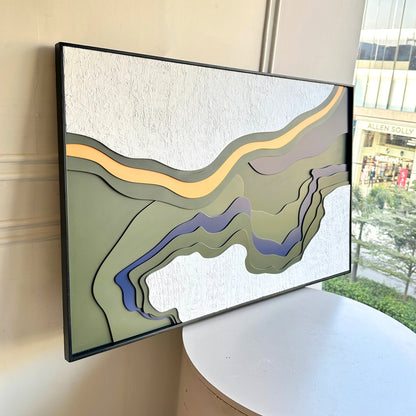 Traverse - Modern Abstract Layered Wood Wall Art ~ 4 ft x 2.5 ft