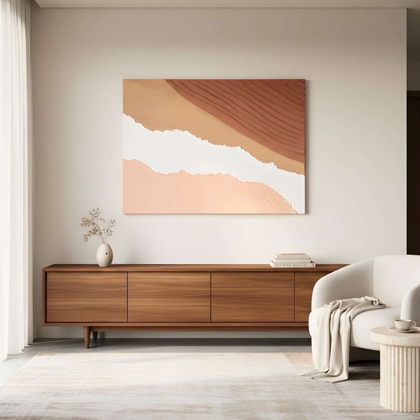 Dune - Modern Abstract Textured Wall Art ~ 4 ft x 3 ft