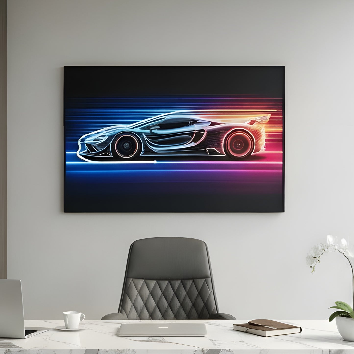 Overdrive - Car Themed LED Wall Art ~ 4 ft x 3 ft
