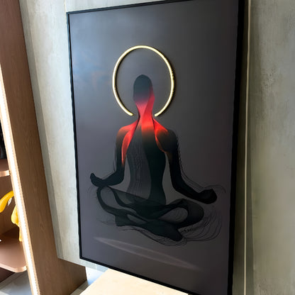 Zen - Meditation themed LED Wall Art ~ 3 ft x 4 ft