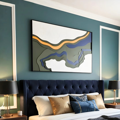 Traverse - Modern Abstract Layered Wood Wall Art ~ 4 ft x 2.5 ft