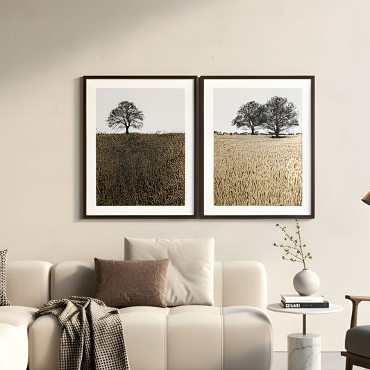 Rooted - Nature-inspired UV Canvas Print Wall Art (Set of 2) ~ 3 ft x 2 ft
