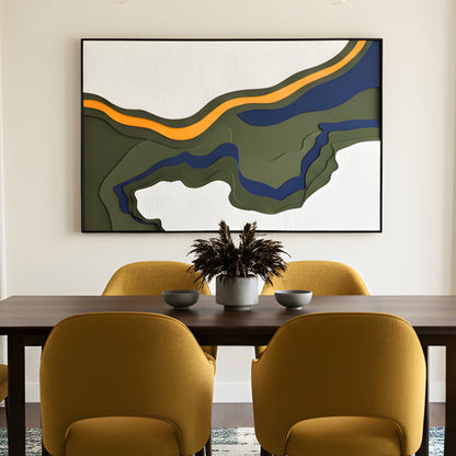 Traverse - Modern Abstract Layered Wood Wall Art ~ 4 ft x 2.5 ft