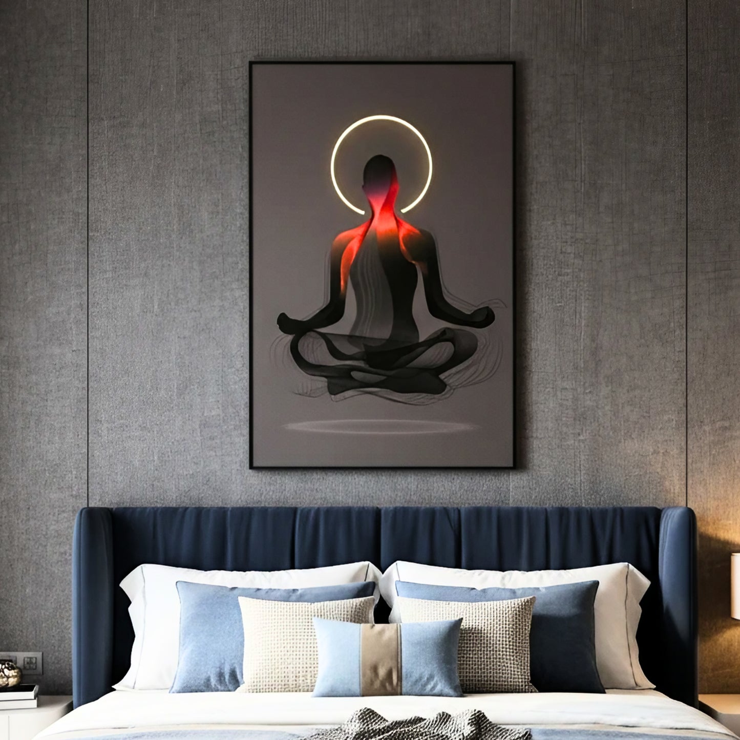 Zen - Meditation themed LED Wall Art ~ 3 ft x 4 ft