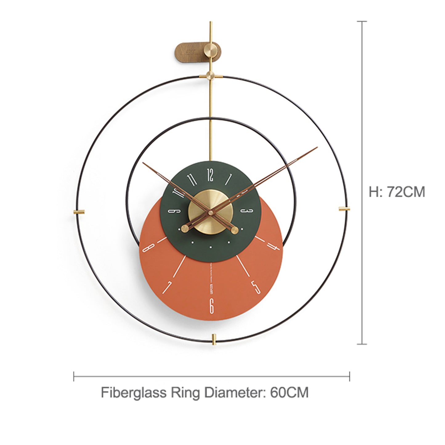 Helio - Designer Circular Wall Clock - Style 3 ~ 2 feet (Dia)