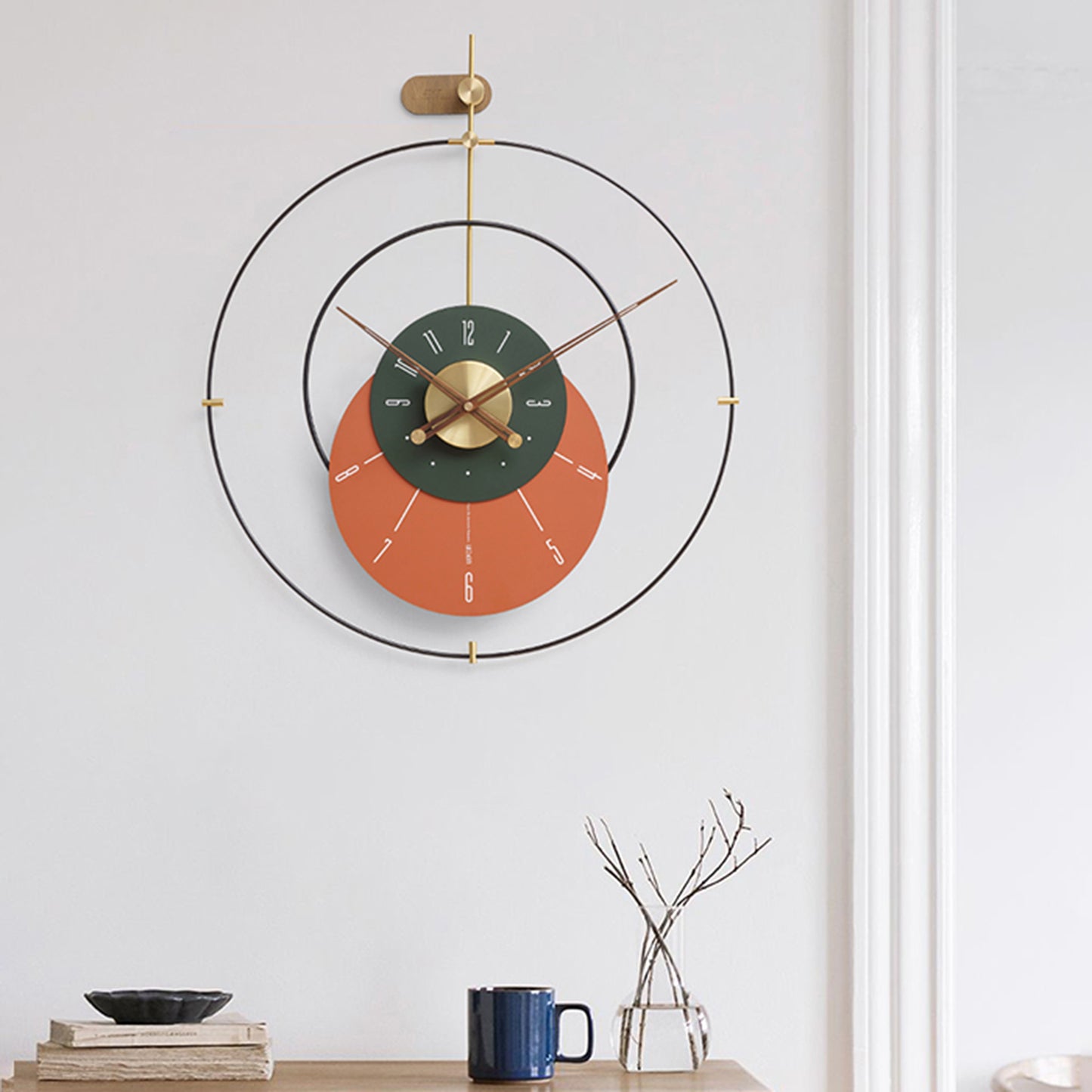 Helio - Designer Circular Wall Clock - Style 3 ~ 2 feet (Dia)