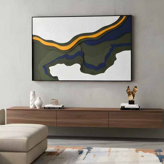 Traverse - Modern Abstract Layered Wood Wall Art ~ 4 ft x 2.5 ft
