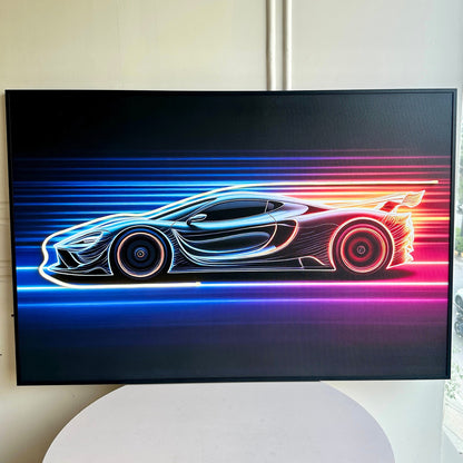 Overdrive - Car Themed LED Wall Art ~ 4 ft x 3 ft