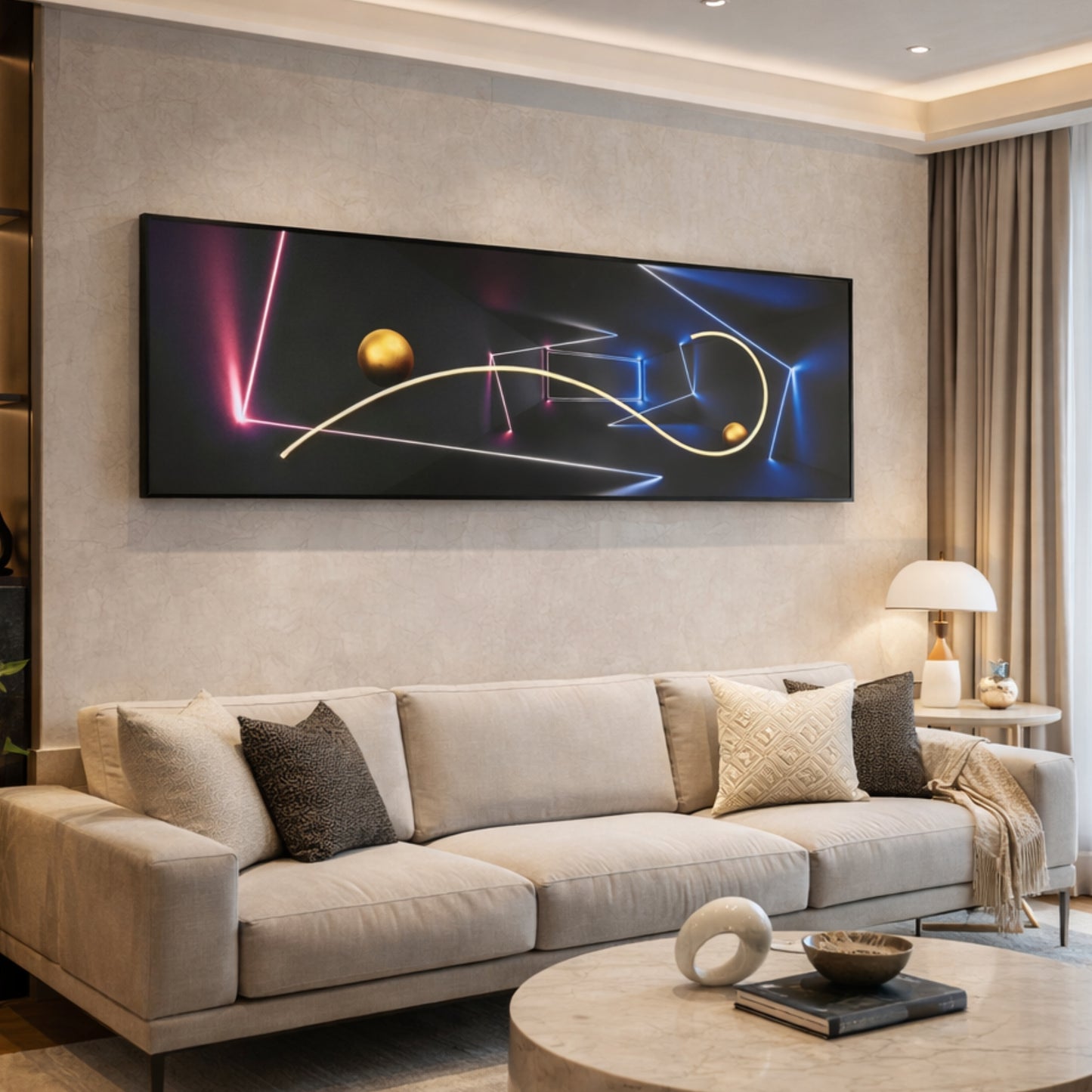 Pulse - Modern Abstract LED Wall Art ~ 5 ft long