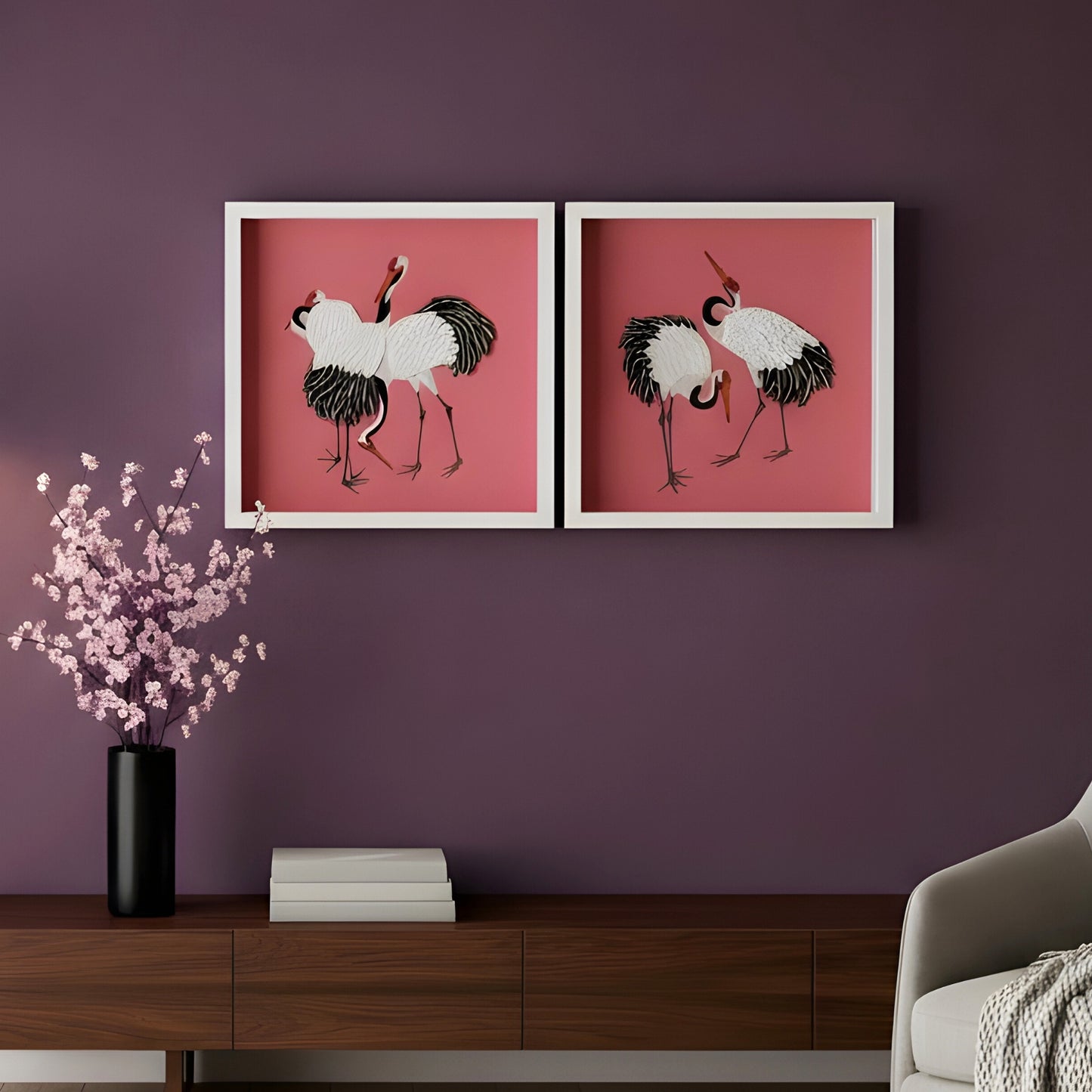 Sway – Japanese Cranes inspired Premium Wall Art