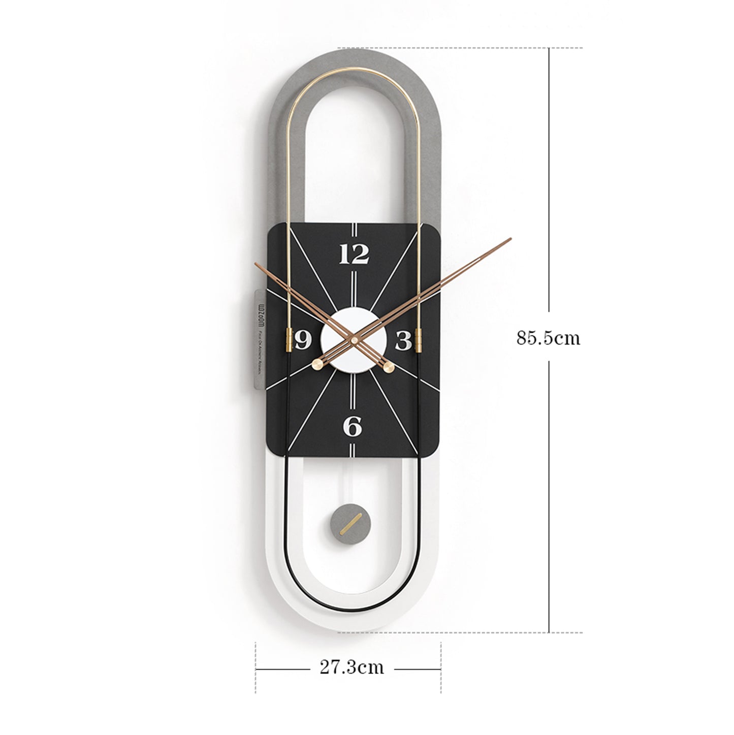 Chronos - Designer Vertical Wall Clock with Pendulum - Style 2
