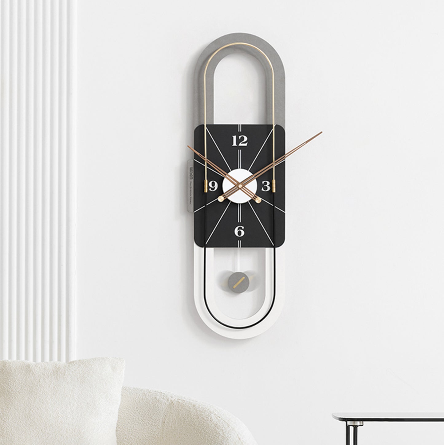 Chronos - Designer Vertical Wall Clock with Pendulum - Style 2
