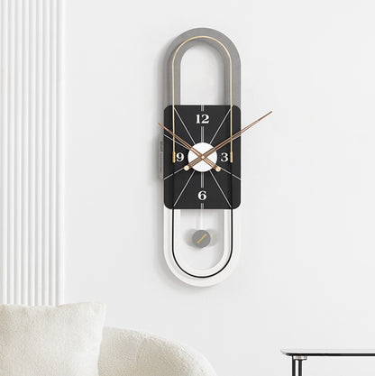 Chronos - Designer Vertical Wall Clock with Pendulum - Style 2