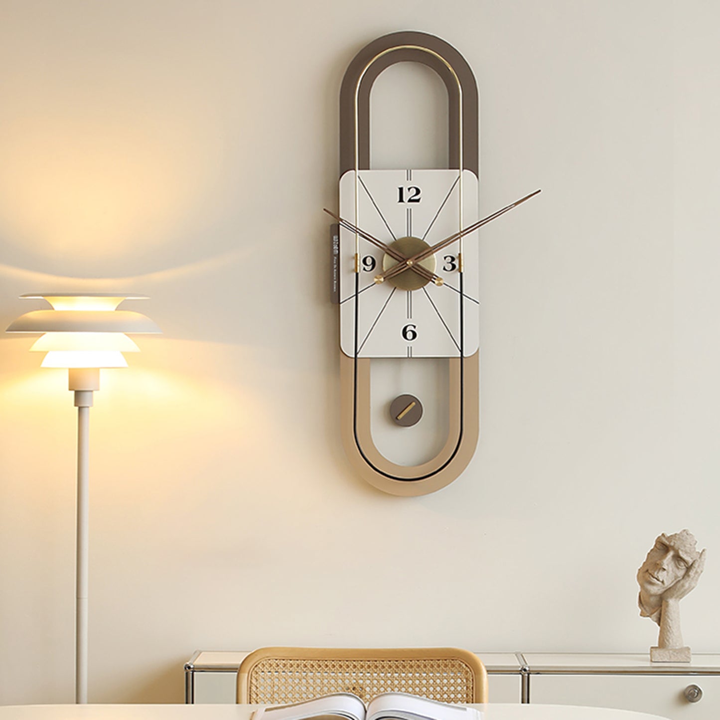 Chronos - Designer Vertical Wall Clock with Pendulum - Style 1