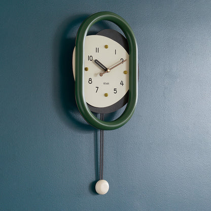 Circa - Designer Wall Clock with Pendulum - Green
