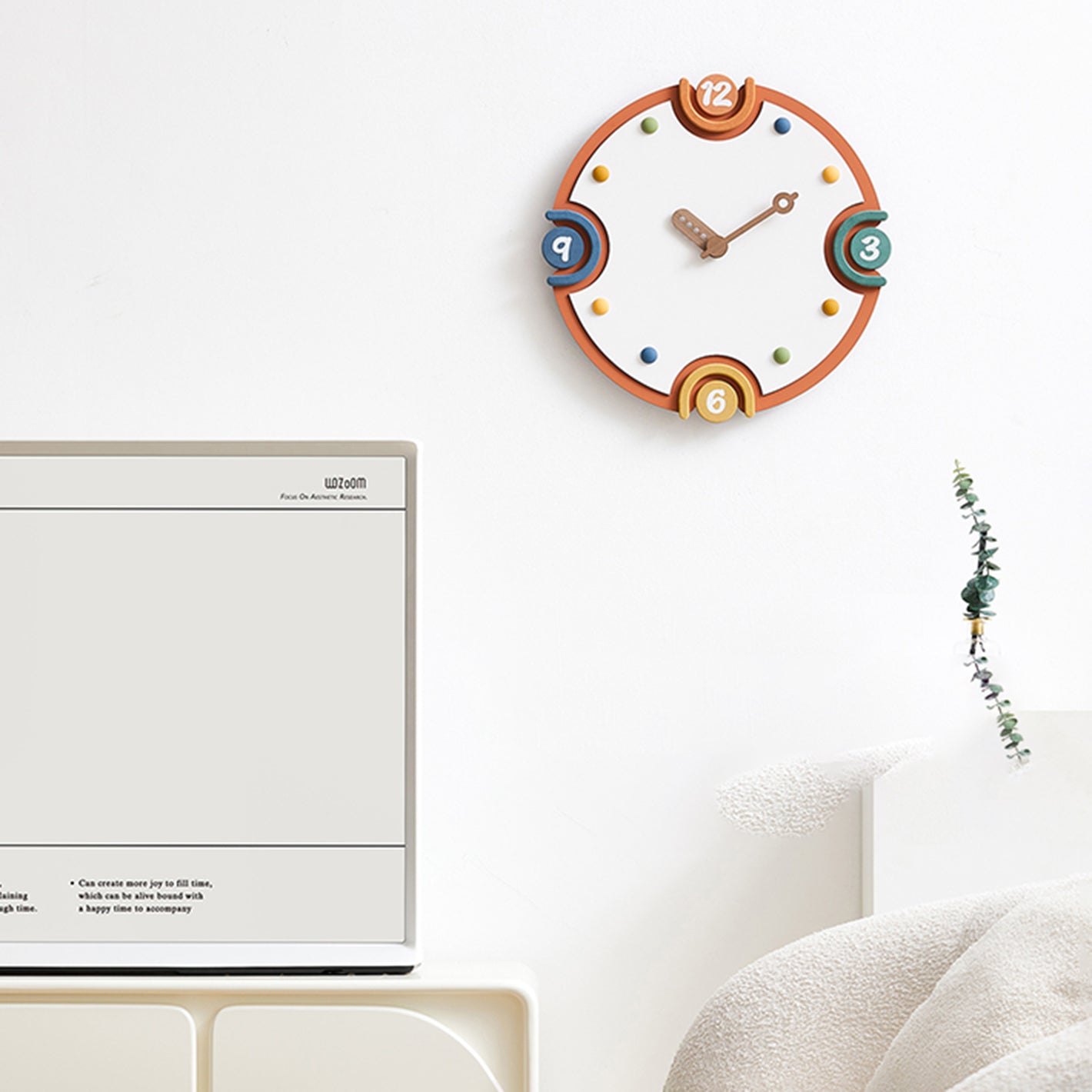Jellybean - Colourful Wall Clock ~ 1.5 feet Dia
