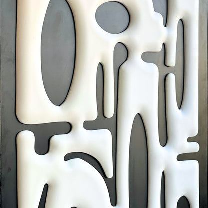 Interlude - Modern Abstract Layered Wood Wall Art ~ 4 ft x 3 ft