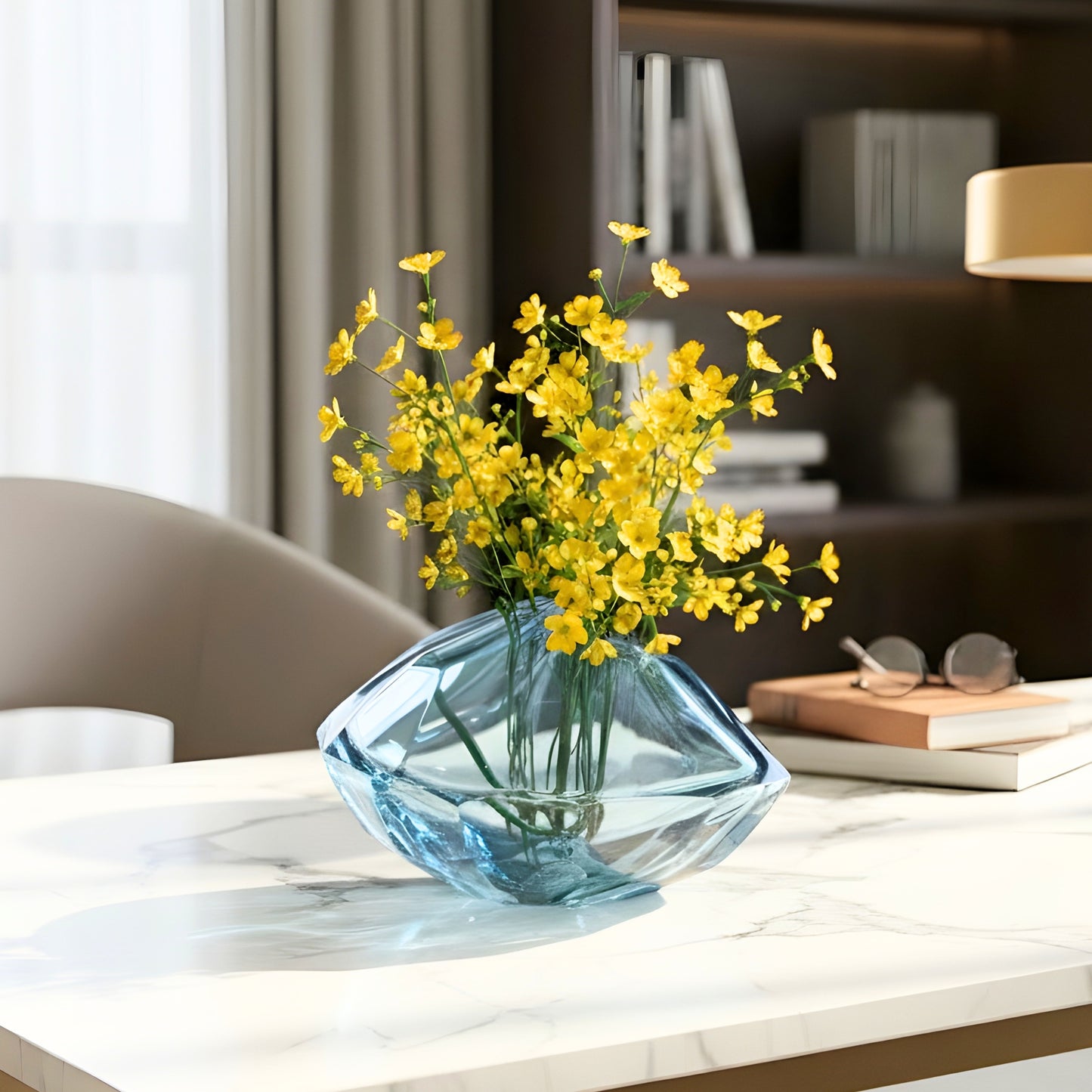Prism - Blue Glass Vase